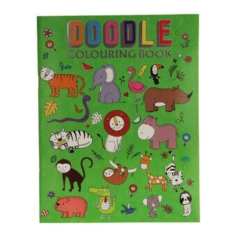 Målarbok med doodles - Vilda djur