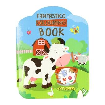 Fantastico målarbok och klistermärken - Farm