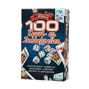 Clownspel 100 kort- och tärningsspel