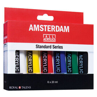 Amsterdam akrylfärg standardset, 6 st.