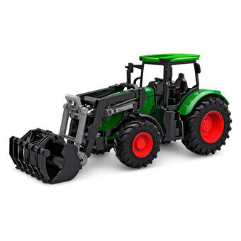 Kids Globe Traktor med frontlastare - Grön