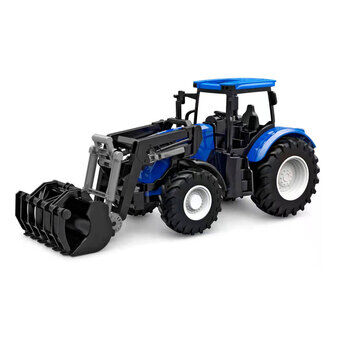 Kids Globe Traktor med Frontlyft - Blå