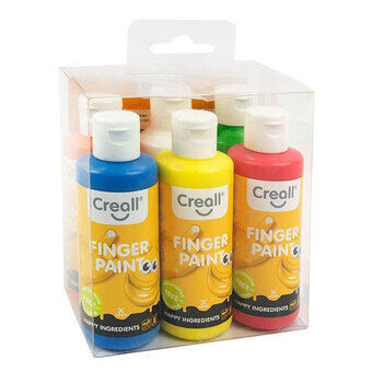 Creall Finger Paint Fri från konserveringsmedel, 6x80 ml