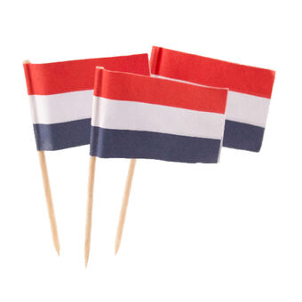 Cocktailsticks holländsk flagga, 50 st.
