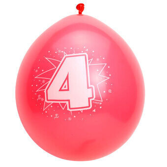 Antal ballonger 4 år, 8 st.