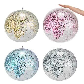 Uppblåsbar Glitter Ballong, 60cm