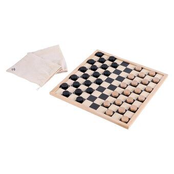 Schack- och damspel med en bomullsåse.
