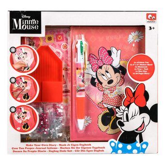 Minnie Mouse dagbok design set med strass