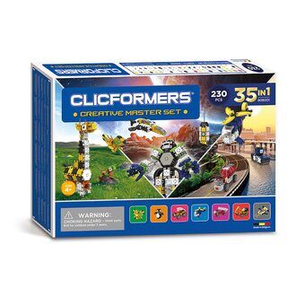 Clicformers S.T.E.M. Creative Master Set skulle översättas som "Clicformers S.T.E.M. Kreativa mästaren set" på svenska.