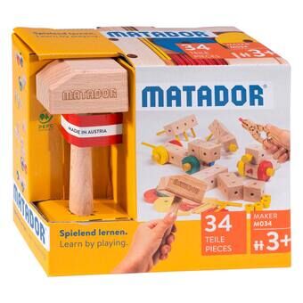 Matador maker m034 byggsats trä, 34 st.