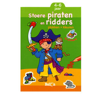 Klistra in och Färga - Tuffa Pirater och Riddare, 4-6 år