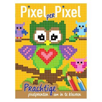 Pixel målarbok ugglor
