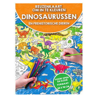 Jättekort för att färga dinosaurier