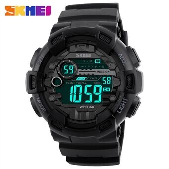 SKMEI Double Time Men Digital Watch [50m vattentät] [Bakgrundsbelysning] [Kronograf]