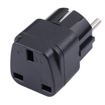 Portable Travel UK to EU Plug Power Outlet Adapter Socket Converter Plug