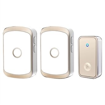 CACAZI FA50 Smart Wireless Doorbell Set Sändare + 2 mottagare Självdriven dörrklocka för hemmet