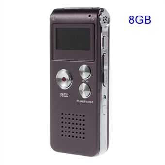 SK-012 Bärbar Uppladdningsbar 8GB digital röstinspelare MP3-spelare Stöd U Disk