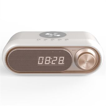 WD-300 10W telefon trådlös laddare Uppladdningsbar FM-radio Bluetooth-högtalare Musikhögtalare med digital väckarklocka