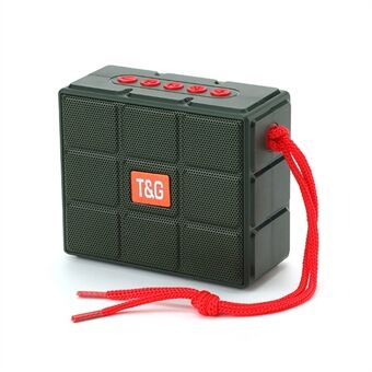 T&G TG311 Bärbar Bluetooth-högtalare TF-kort U-Disk FM Outdoor vattentät trådlös subwoofer med LED-ljus (CE-certifierad)