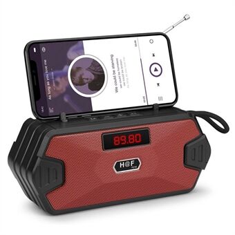 H/F-F216 Wireless Bluetooth Speaker Outdoor TF Card/U Disk Mini Subwoofer Portable Audio Voice Amp Support FM Radio with External Retractable Antenna/Phone Holder