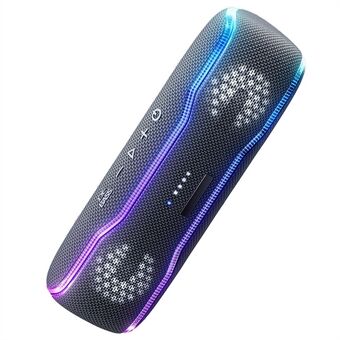 CYBORIS F10 TWS Bluetooth-högtalare IPX7 Vattentät 25W Extra Bass Subwoofer med RGB-ljus