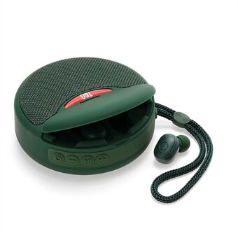 TG808 2-i-1 TWS trådlös högtalare Bluetooth hörlurar Stereoljud Subwoofer stöder handsfreesamtal / TF-kortuppspelning / FM
