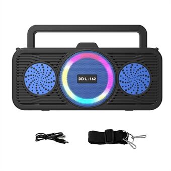 BDL-162 Solar Power Bluetooth-högtalare med färgglad Ring Bärbar Outdoor Sport Fitness Trådlös Musik Subwoofer