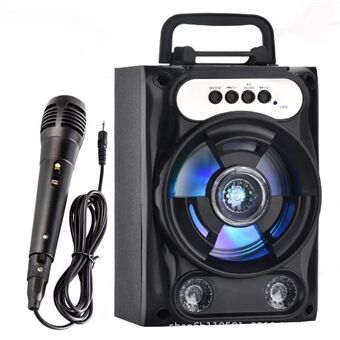 B13 TWS Bluetooth-högtalare Outdoor Square Dance Bärbar Subwoofer Högtalarstöd TF-kort / U-Disk Ljudförstärkare med LED-ljus / Mikrofon