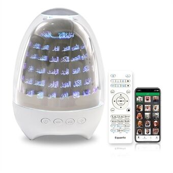 EQUANTU SQ707 äggformad Bluetooth-högtalare Creative projektionshögtalare med nattljus för muslim