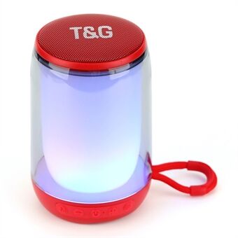 T&G TG346 Bluetooth-högtalare FM-radio Colorful Light Desktop Subwoofer Support Handsfree-samtal