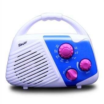 SY-920 IPX4 Waterproof Bathroom Shower AM FM Radio with Top Handle Battery Powered Speaker
