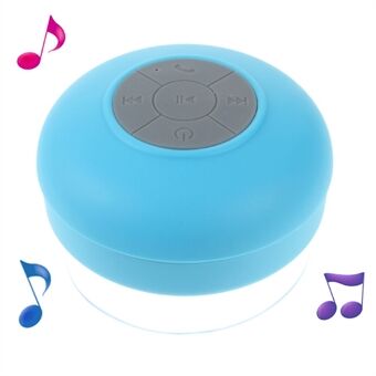 Mini portabel vattentät Bluetooth-högtalare med sugkopp + kontroller och mikrofon