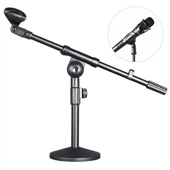 PABIDU HY-211 Desktop Microphone Stand Adjustable Table Mic Holder Bracket with Round Base