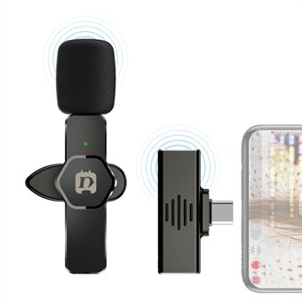 PULUZ PU3082 Wireless Lavalier Microphone Portable Audio Recording Mini Microphone for Smartphone