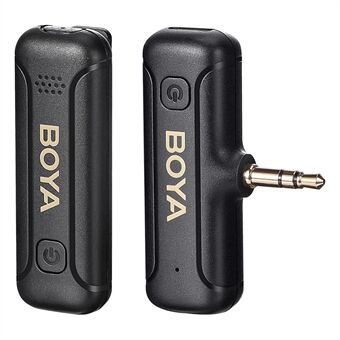 BOYA BY-WM3T2-M1 Mini Clip-On Microphone for Camera Noise Reduction Plug-and-Play Wireless Lavalier Mic with 3.5mm TRS Connector