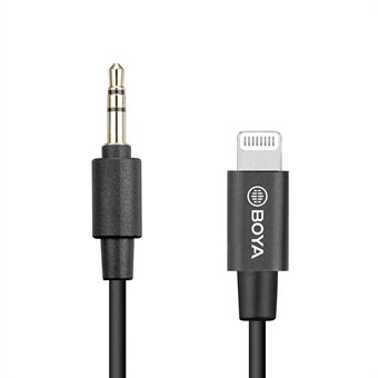 BOYA BY-K1 3.5mm TRS to Apple MFI Certified Lightning Adapter Cable for iPhone