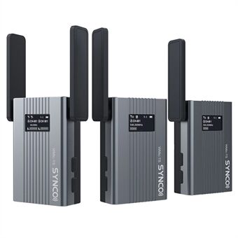 Synco WMic-TS [2 sändare + 1 mottagare] Mini UHF trådlöst Lavalier-mikrofonsystem Clip-on-mikrofon för mobiltelefon/DSLR-kamera
