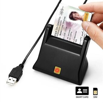 ROCKETEK SCR2 USB Smart CAC ID SIM Bankkortläsare PC Laptop Adapter