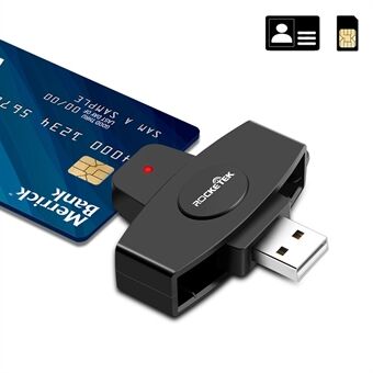 ROCKETEK USCR3 multifunktions Smart CAC / SIM/ IC-kortkontakt USB-adapter för Mac Windows PC