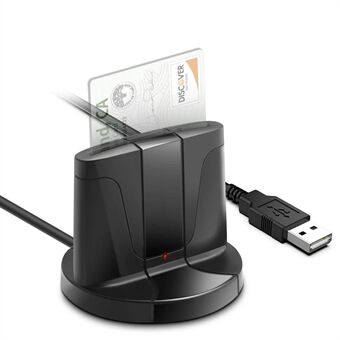 ROCKETEK SCR02 USB 2.0 Smart Card CAC ID SIM Bankkortläsare Datoradapter