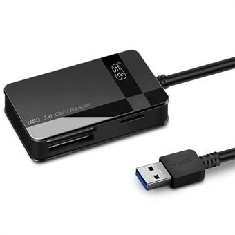 KAWAU C368 80 cm bärbar kortläsare USB3.0 till CF / TF / SD / MS Multi-Port kortläsare Stöd för 5 Gbps överföring för bärbara datorer (enkel enhetsbokstav)