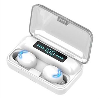 F9-6 trådlösa hörlurar Bluetooth 5.0 hörlurar Smart Touch LED-skärm TWS stereoheadset med mikrofon