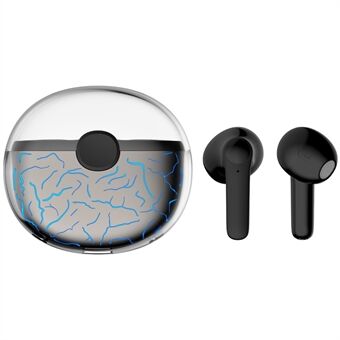 JS58 Bluetooth 5.1 trådlösa hörlurar TWS Touch Sports Music Headset med färgandningsljus