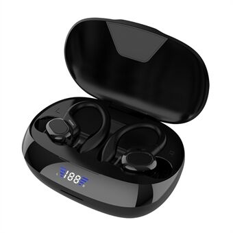 VV2S Trådlös Digital Display HiFi Musik Ringande Öronkrok Headset Bluetooth 5.1 hörlurar Power Bank Funktion