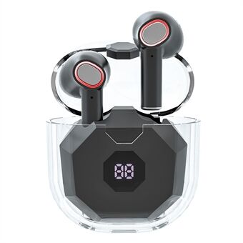 XT3S Transparent design Bluetooth In-ear hörlurar Sport Earbud Headset med digital display laddningsfodral