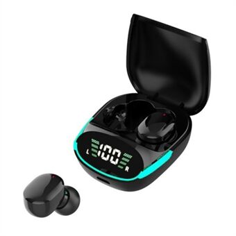 TG06 TWS Bluetooth 5.1 trådlös hörlurar LED-belysning Hörlurar In-ear Headset med digital skärm laddningsfodral