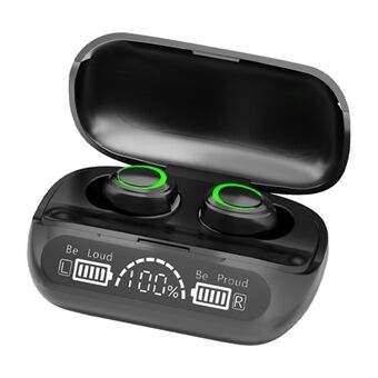 XG02 LED Digital Display TWS Bluetooth-hörlurar Touch Control Vattentäta in-ear-sporthörlurar
