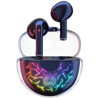 ONIKUMA T35 Crack RGB-belysning Trådlösa hörlurar Brusreducerande spelheadset Bluetooth 5.1-hörlurar för musik, sport och samtal