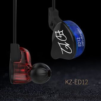 KZ-ED12 3,5 mm In-Ear Earbud-hörlurar Brusreducerande HIFI-hörlurar (utan mikrofon)