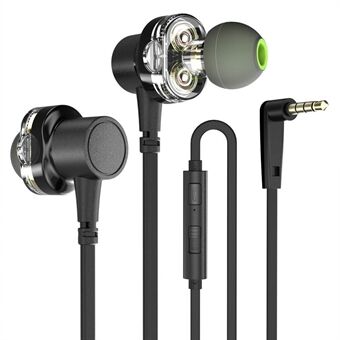 AWEI 3,5 mm in-ear högupplöst kraftig bas magnetiska hörlurar med mikrofon för MP3 Xiaomi iPhone Samsung Etc.